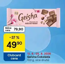Tesco Geisha čokoláda nabídka