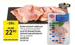 Tesco Le & Co Shaved šunka od kosti nejvyšší jakosti nabídka