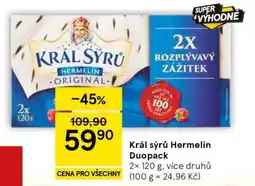 Tesco Král sýrů Hermelín duopack nabídka