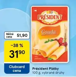 Tesco Président plátky nabídka