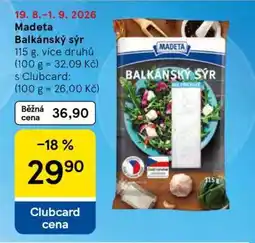 Tesco Madeta Balkánský sýr nabídka