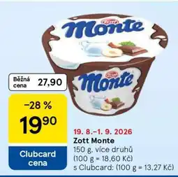 Tesco ZOTT Monte nabídka