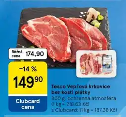 Tesco Tesco Vepřová krkovice bez kosti plátky nabídka