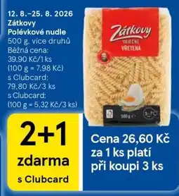 Tesco Zátkovy polévkové nudle nabídka