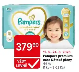 Tesco Pampers Premium Care dětské pleny nabídka