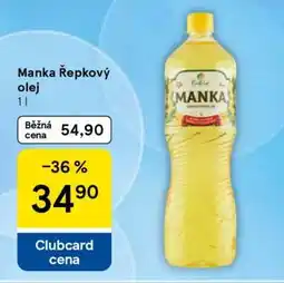 Tesco Manka Řepkový olej nabídka