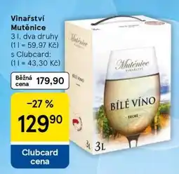 Tesco Vinařství Mutěnice nabídka