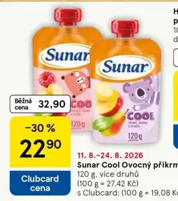 Tesco Sunar Cool Ovocný příkrm nabídka