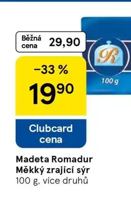 Tesco Madeta Romadur Měkký zrající sýr nabídka