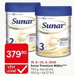 Tesco Sunar Premium Mléko nabídka
