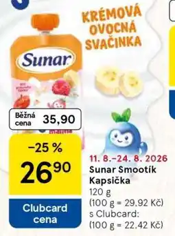 Tesco Sunar Smoothie Kapsička nabídka