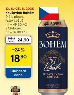Tesco Krušovice Bohém nabídka