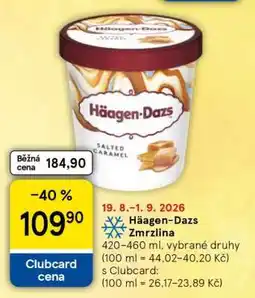 Tesco HÄAGEN DAZS Zmrzlina nabídka