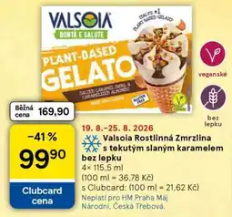 Tesco Valsoia Rostlinná Zmrzlina s tekutým slaným karamelem bez lepku nabídka