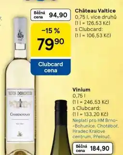 Tesco Château Valtice nabídka