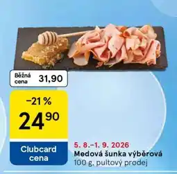 Tesco MEDOVÁ ŠUNKA VÝBĚROVÁ nabídka