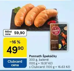 Tesco Ponnath Špekáčky nabídka