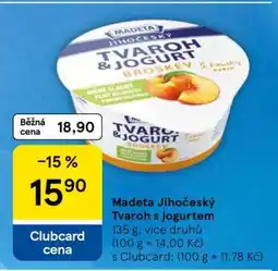 Tesco Madeta Jihočeský tvaroh s jogurtem nabídka