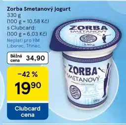 Tesco Zorba Smetanový jogurt nabídka