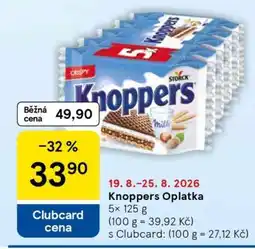 Tesco KNOPPERS Oplatka nabídka