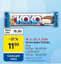Tesco Orion Koko Tyčinka nabídka