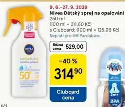 Tesco Nivea Dětský sprej na opalování nabídka