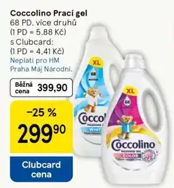 Tesco Coccolino prací gel nabídka
