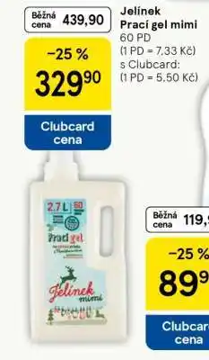 Tesco Jelínek Prací gel mimi nabídka