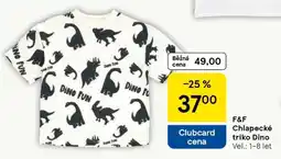 Tesco F&F Chlapecké triko Dino nabídka