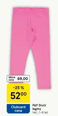 Tesco F&F Dívčí legíny nabídka