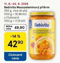 Tesco Bebivita Masozeleninový příkrm nabídka