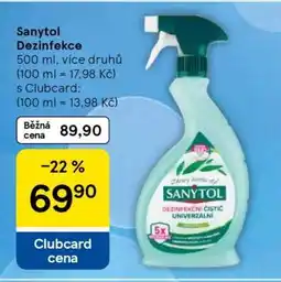 Tesco Sanytol dezinfekce nabídka