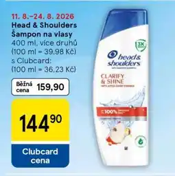 Tesco Head&Shoulders šampon na vlasy nabídka