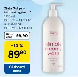 Tesco Ziaja Gel pro intimní hygienu nabídka
