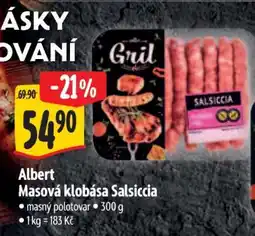 Albert Albert Masová klobása Salsiccia nabídka