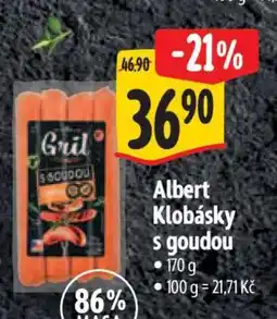 Albert Albert Klobásky s goudou nabídka