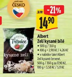 Albert Albert Zelí kysané bílé nabídka