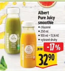 Albert Albert Pure Juicy smoothie nabídka