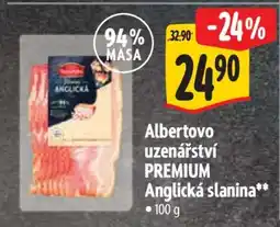 Albert Albertovo uzenářství PREMIUM Anglická slanina nabídka