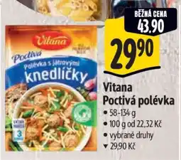 Albert Vitana Poctivá polévka nabídka
