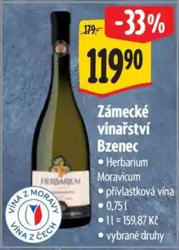 Albert Zámecké vinařství Bzenec nabídka