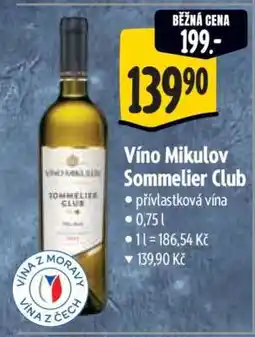 Albert Víno Mikulov Sommelier Club nabídka