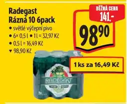 Albert Radegast Rázná 10 6pack nabídka