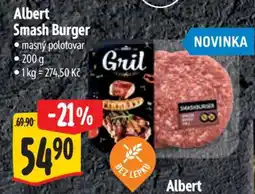 Albert Albert Smash burger nabídka