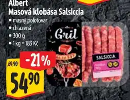 Albert Masová klobása Salsiccia nabídka