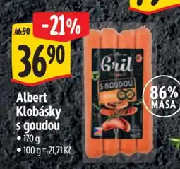 Albert Albert Klobásky s goudou nabídka