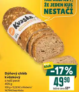 Billa Dýňový chléb kváskový z naší pece nabídka