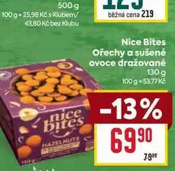 Billa Nice Bites Ořechy a sušené ovoce dražované nabídka