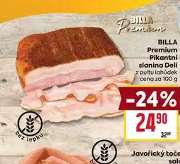 Billa BILLA Premium Pikantní slanina Deli z pultu lahůdek cena za nabídka