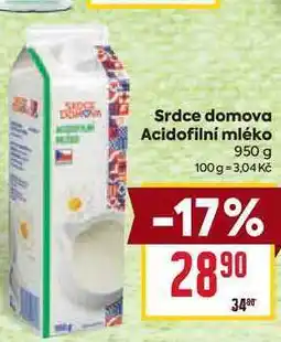 Billa Srdce domova Acidofilní mléko nabídka